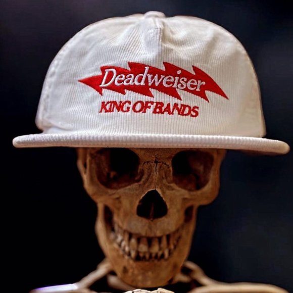 Corduroy Trucker Cap Grateful Dead Hat Deadhead Beer Lightning Bolt Deadweiser - Picture 1 of 2